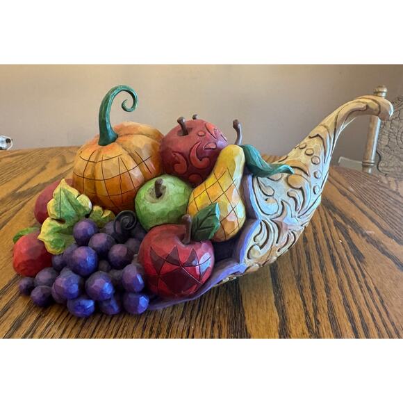 Jim Shore Resin Figurine – Horn of Plenty Harvest Cornucopia – 2007 - Picture 1 of 7